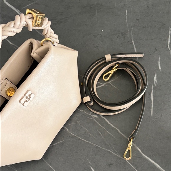 Ganni Light Grey Mini Bou Bag - Picture 9 of 9